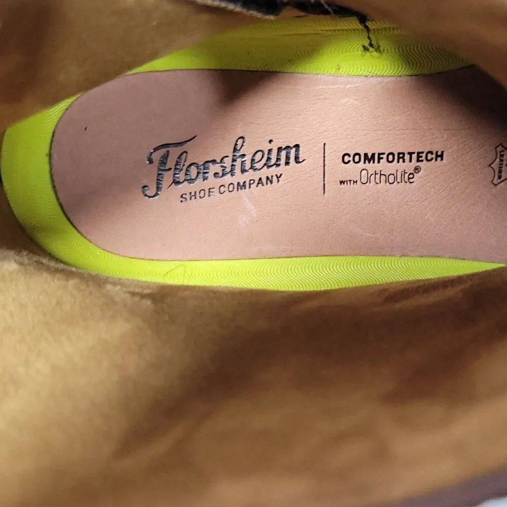Florsheim Midtown‎ Boot Zip Plain Toe Mens Size 11 D Brown Genuine Leather NEW